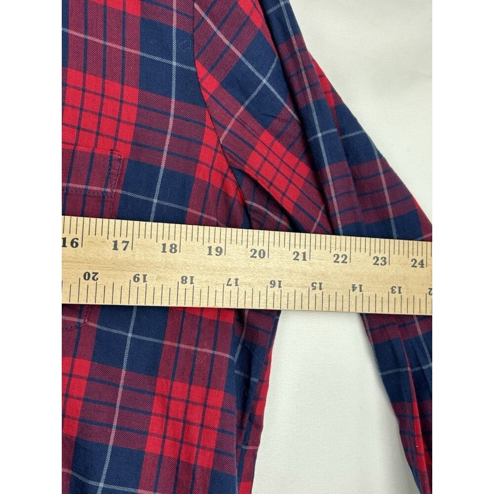 Madewell Red & Blue Oversized Boyshirt in Edina Plaid Cabincore Women's XS - Picture 4 of 9